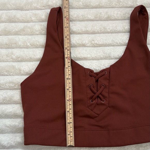JoyLab Sports Bra Ribbed Tie Front Medium - Picture 7 of 7
